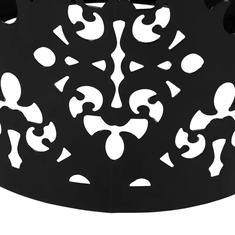 Cylindrical End Table,Side Table, Iron Cut Design Bedside Table For Living Room