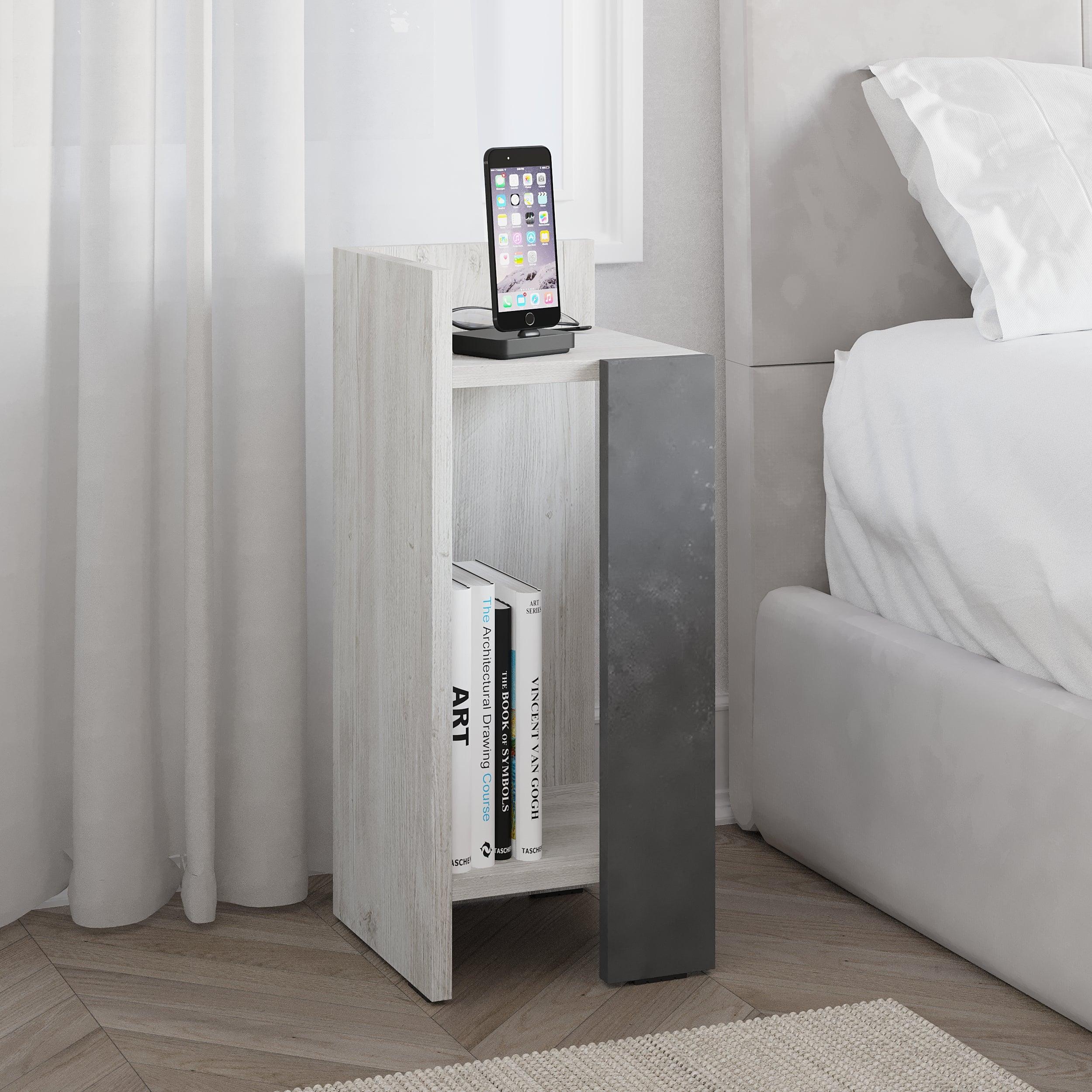 Modern Bedside Table Left Module 25cm Narrow
