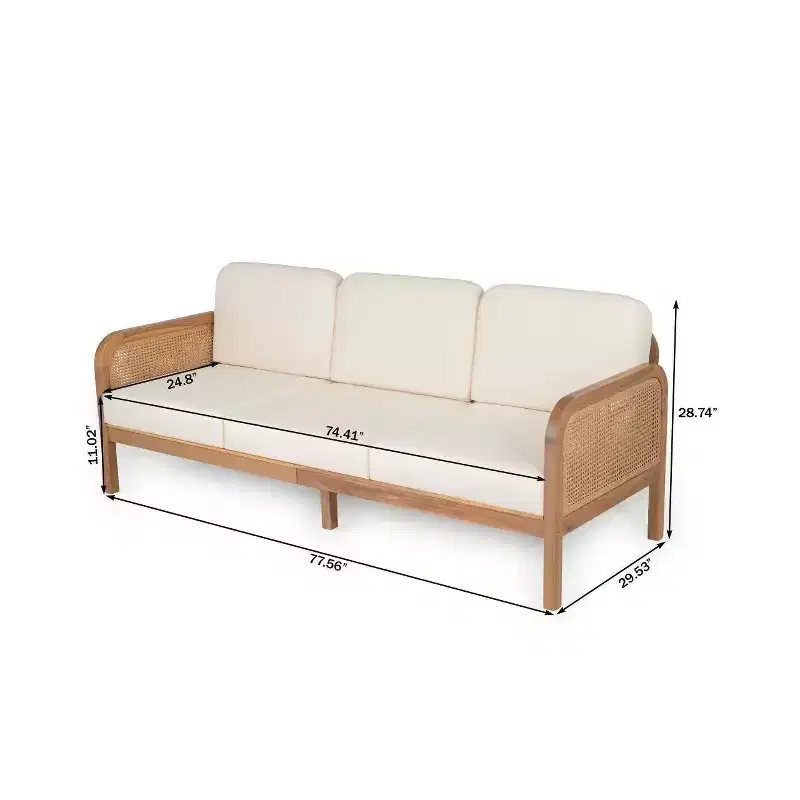 Christopher Knight Home Winona Patio 5 Piece Farmhouse Acacia Wood Wicker Seating Set with Slatted Coffee Table