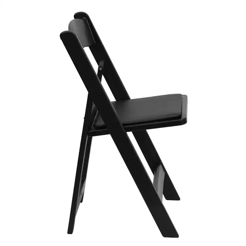 Emma and Oliver 2 Pack Wedding Party Event Resin Folding Chair with Vinyl Padded Seat