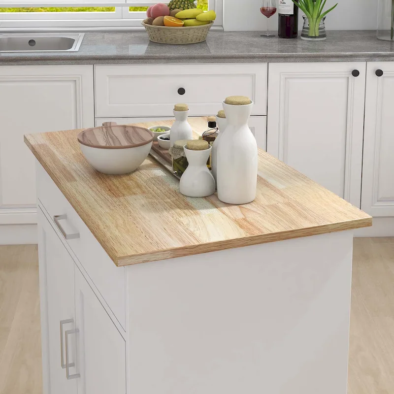 Kitchen island rolling trolley cart