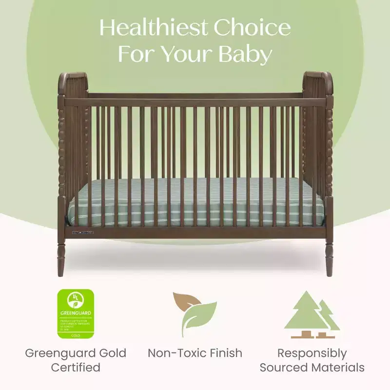 Wood 4-in-1 Convertible Baby Crib 55''W x 30.5''D x 41''H