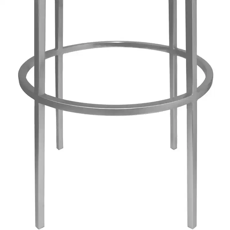 Silver Iron Bar Stool