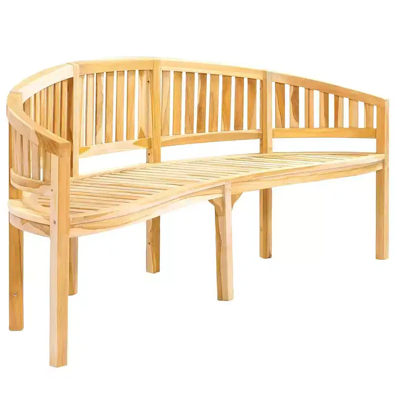 Garden Bench Natural Teak Solid Teak Wood Large Durable