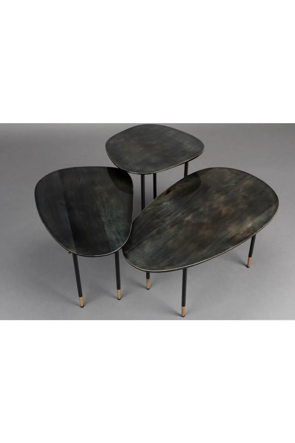 Black Iron Side Table Set (3)