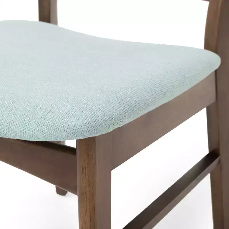 GDFStudio Dimick Mid Century Modern Fabric Upholstered Wood 5 Piece Dining Set