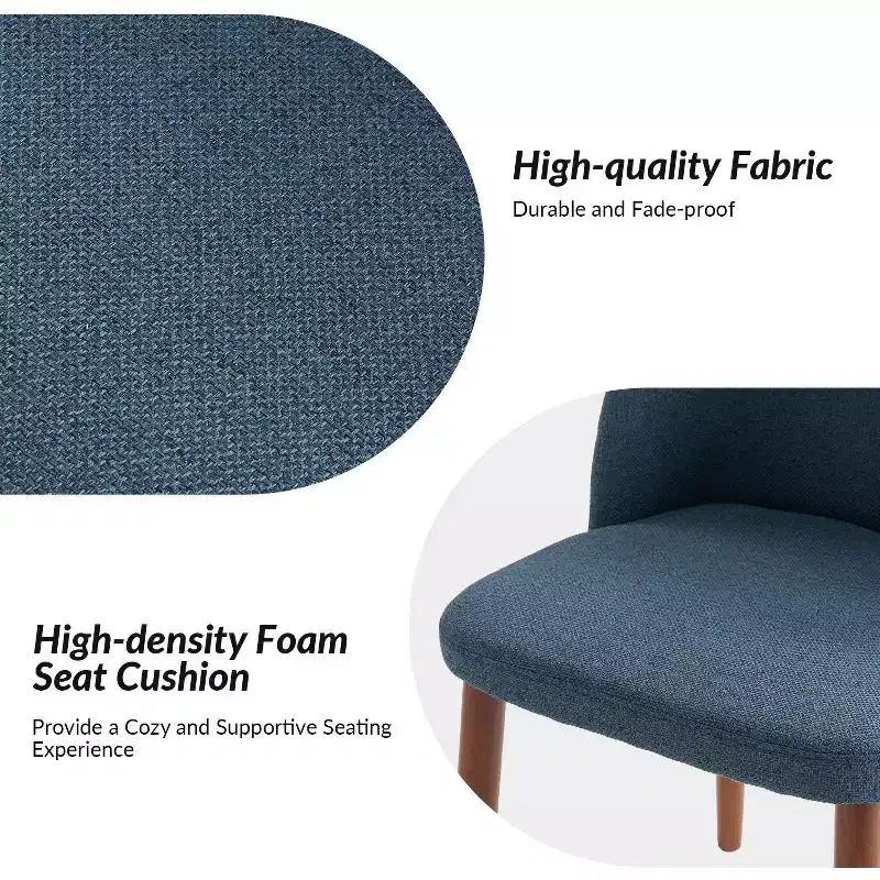 Elisa Mid-century Modern Upholstered Dining Chair Set of 2| ART OF LIVING DESIGNS