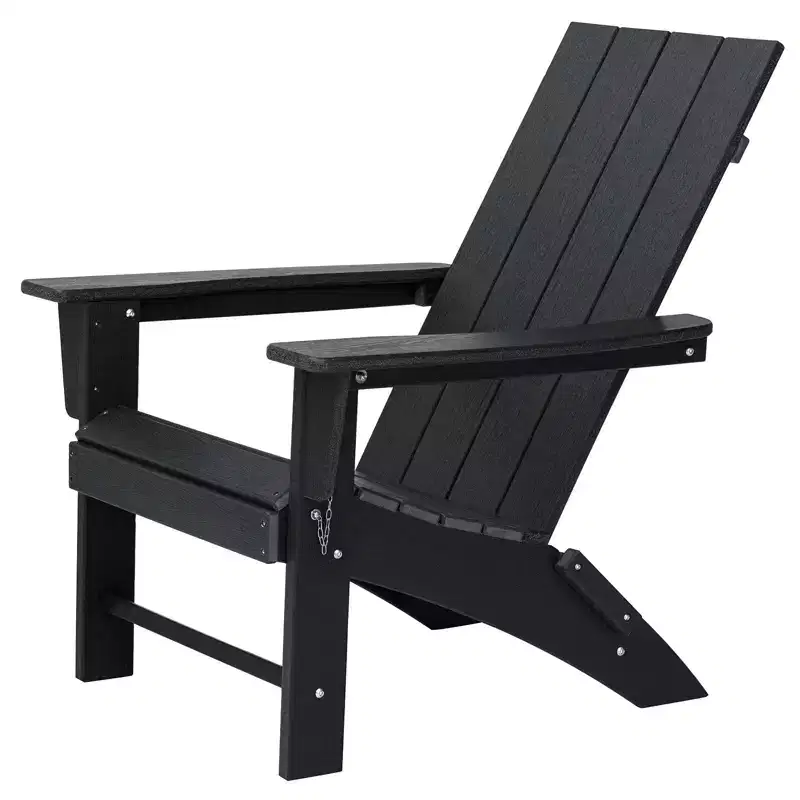 GARPROVM Upgraded Folding HDPE Adirondack Chair Weather-Resistant Outdoor Patio Chair