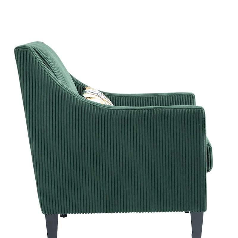 Emerald Modern 26.8 Arm Chair with Rubber Wood Legs