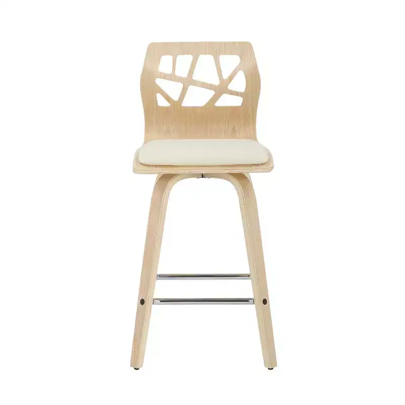 Set of 2 Folia Upholstered Counter Height Barstools - Lumisource