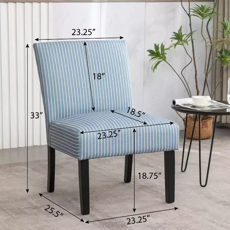 Upholstered Accent Chair, Blue