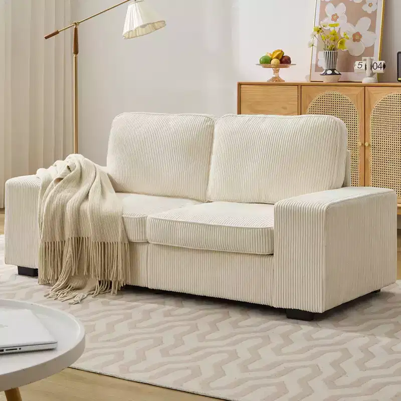 71 Loveseat Sofa Couch, Corduroy Couch for Small Spaces