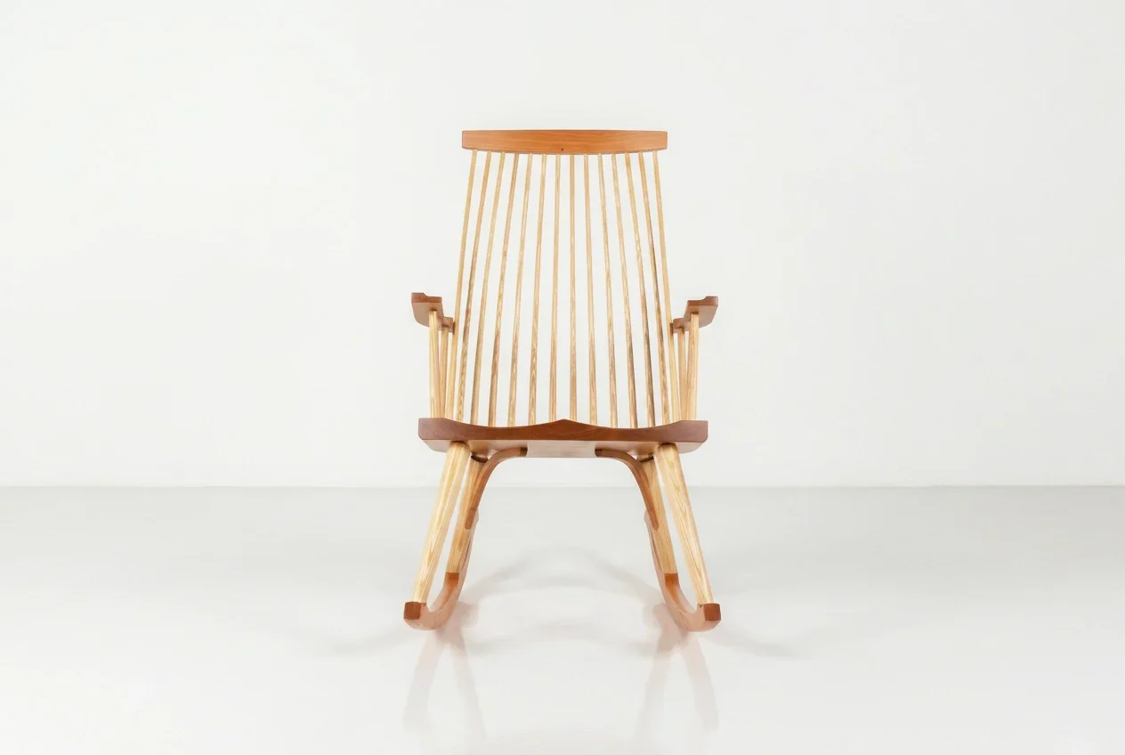 New Gloucester Rocker - The result is a thoughtful integration of ash and cherry or walnut with simple lines, and