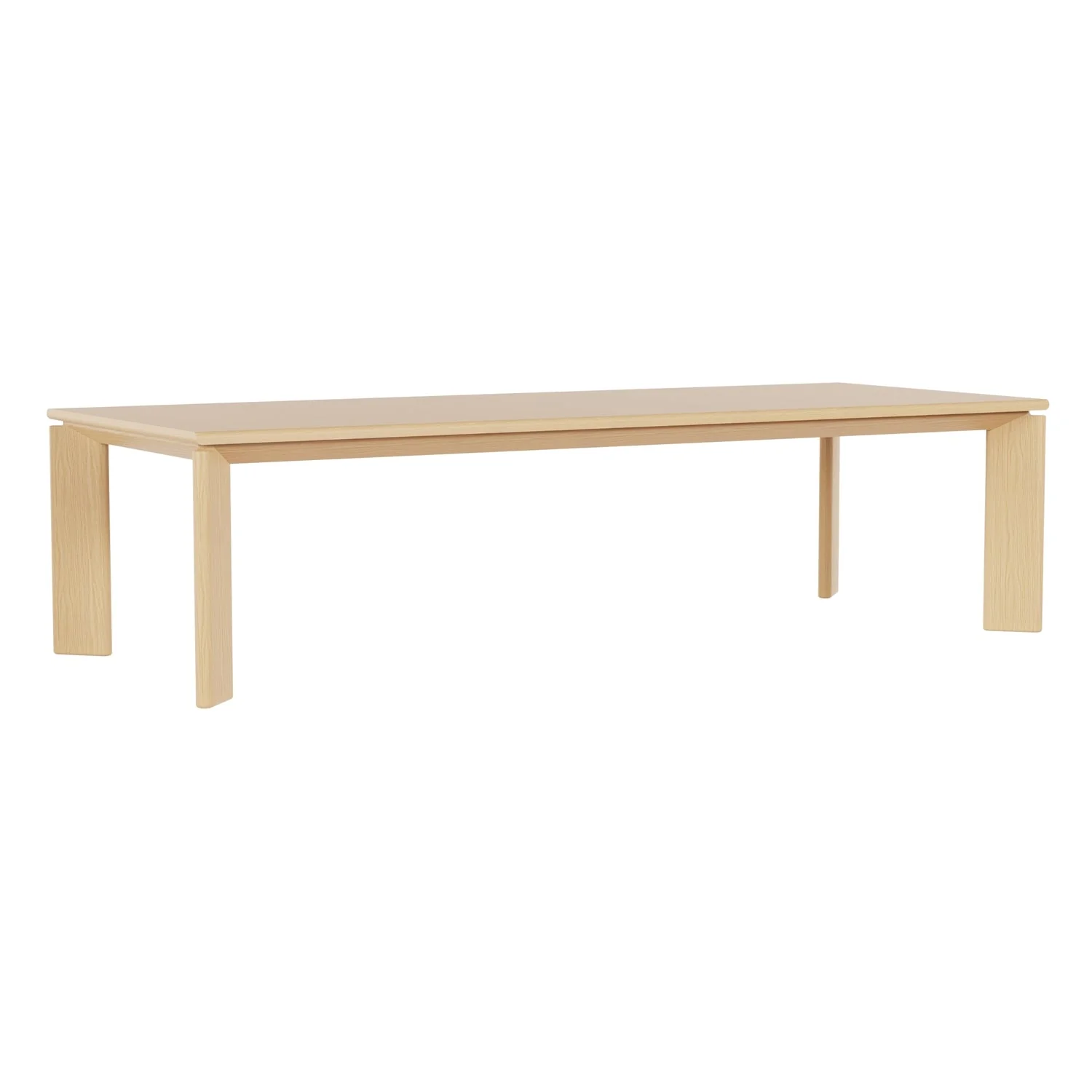 Sophisticated Solid Oak Dining Table with Textured Natural Finish for Dining Rooms