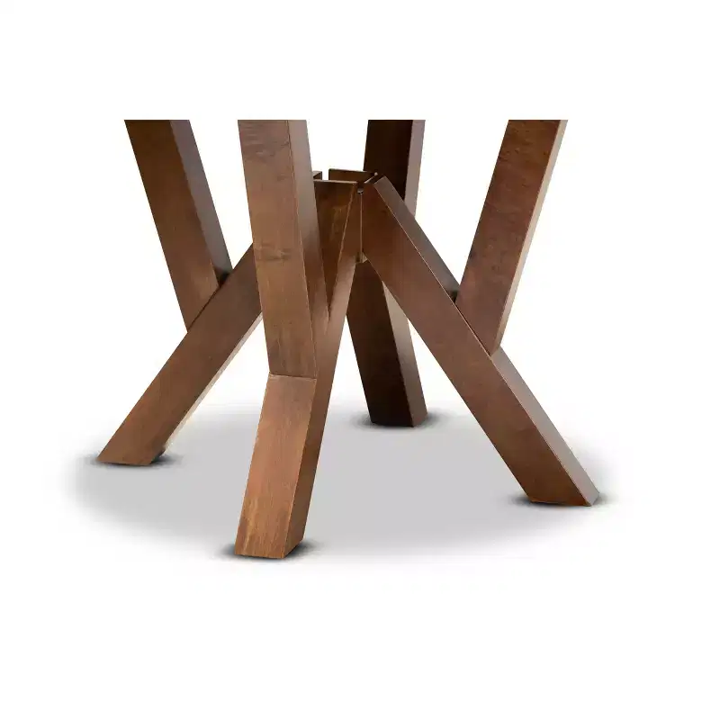 35 Irene Wide Round Wood Dining Table - Baxton Studio