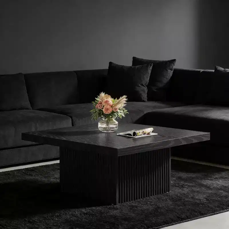 Square Coffee Table, 31.5-Inch Wood Center Table Cocktail Table