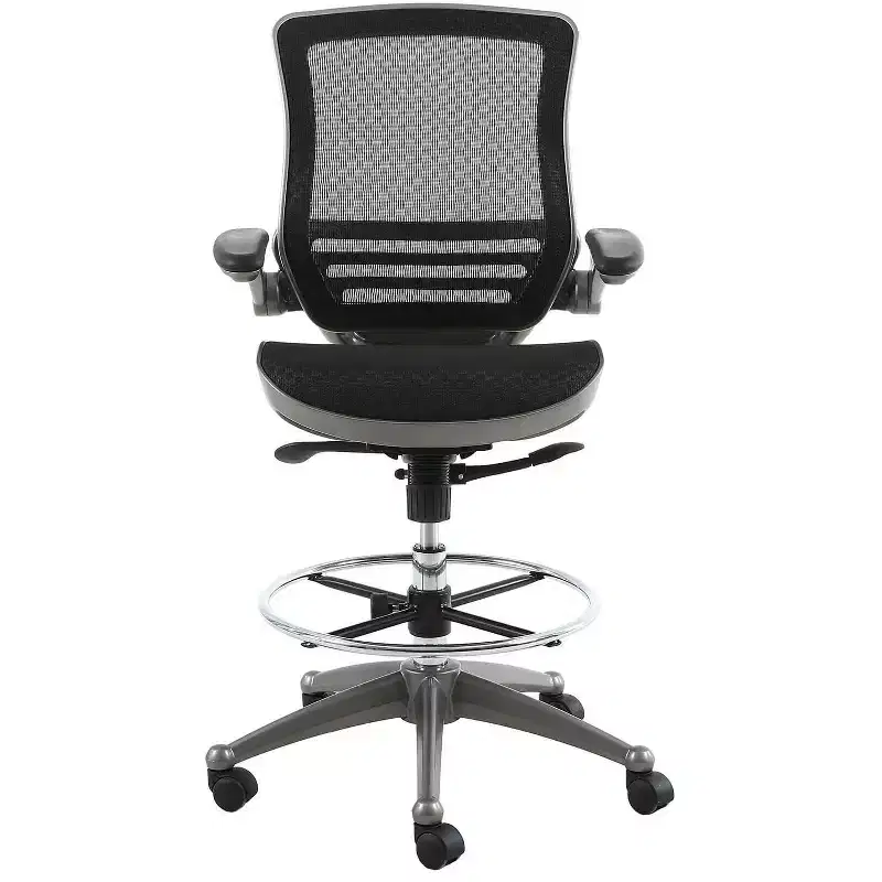 Harwick Evolve All Mesh Heavy Duty Drafting Chair - Gunmetal Finish