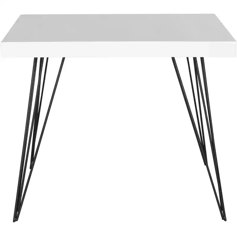 Wolcott Square Coffee Table - FOX4206A - White/Black - Safavieh Couture