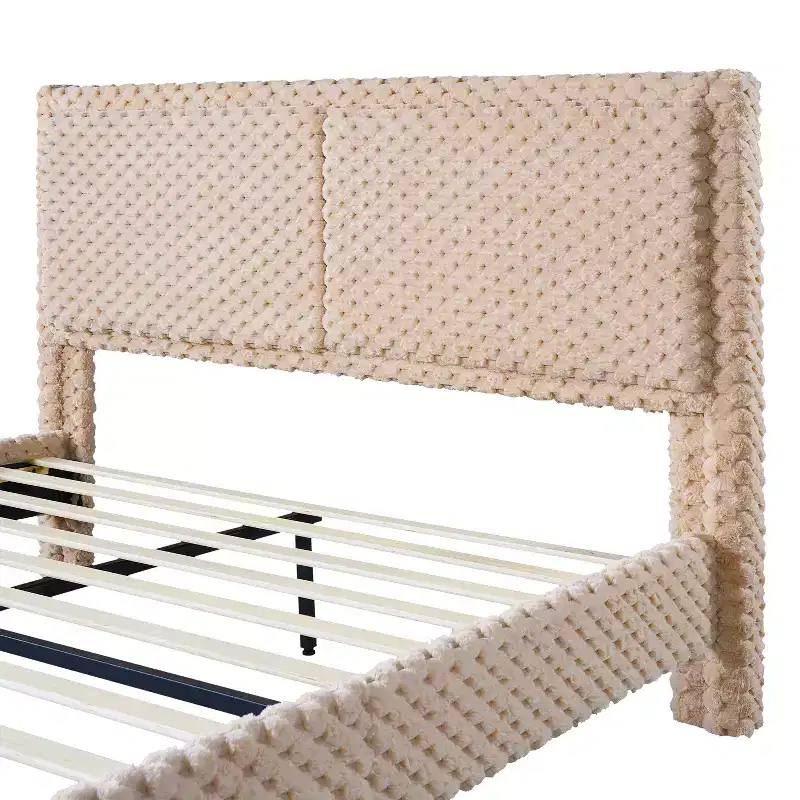 Christopher Knight Home Cassandra Modern Plush Upholstered Bed with Headboard