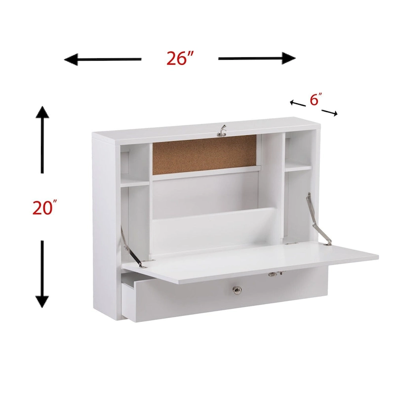 SEI Furniture Wall-mounted Folding Laptop Desk