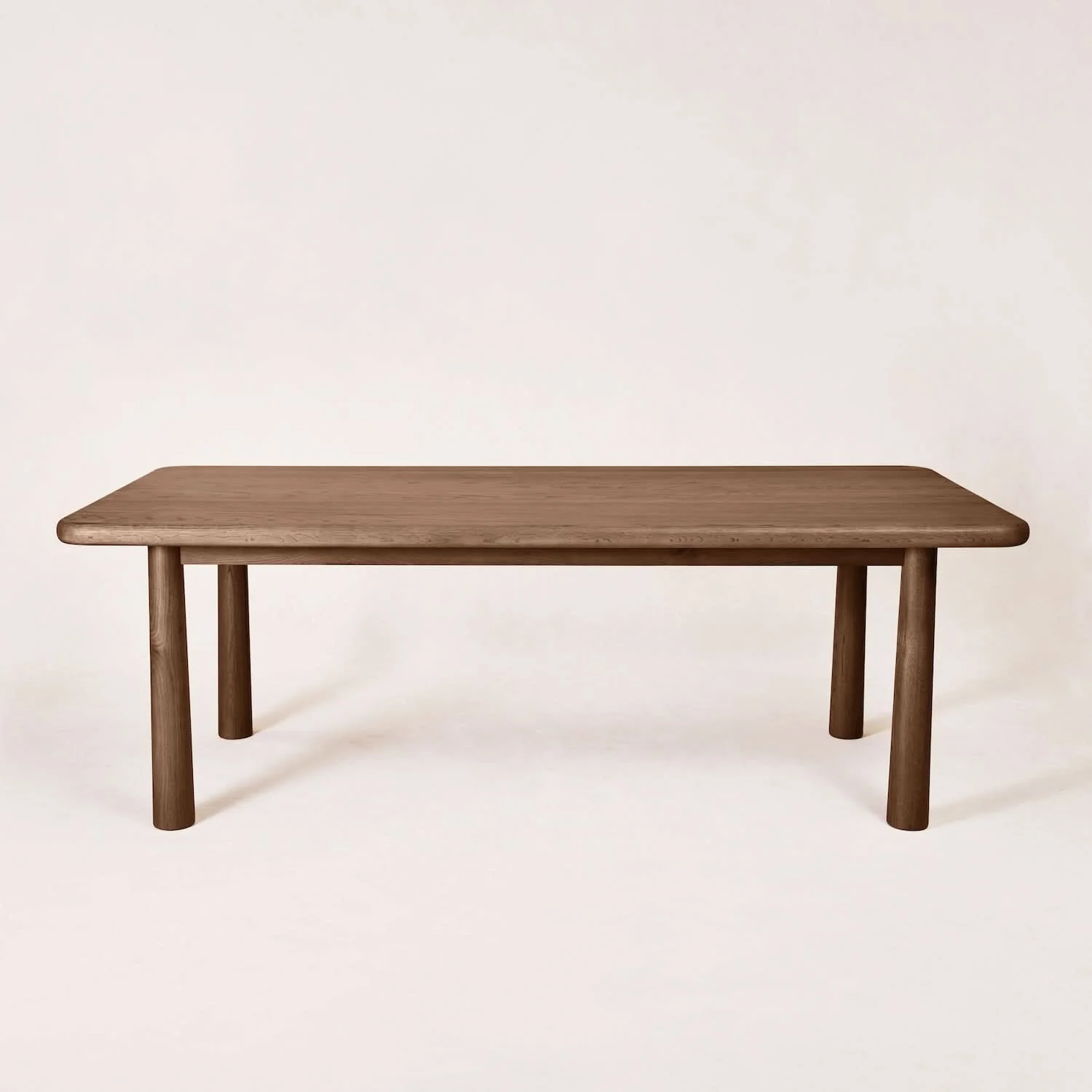 Dining Table - Mocha - The piece has an oil finish used to highlight the beautiful grain of the wood, topped with a protective coating for durable...