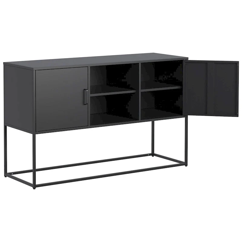 Sideboard Buffet Cabinet - Adjustable Feet, Anti-Tilt, Elegant Handle & Silent Magnetic Closure