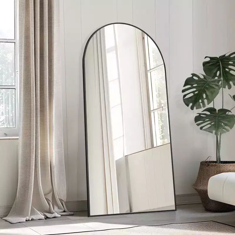 Dovelina Modern Arch Aluminium Alloy Frame Full Length Mirror Large Wall Mirror
