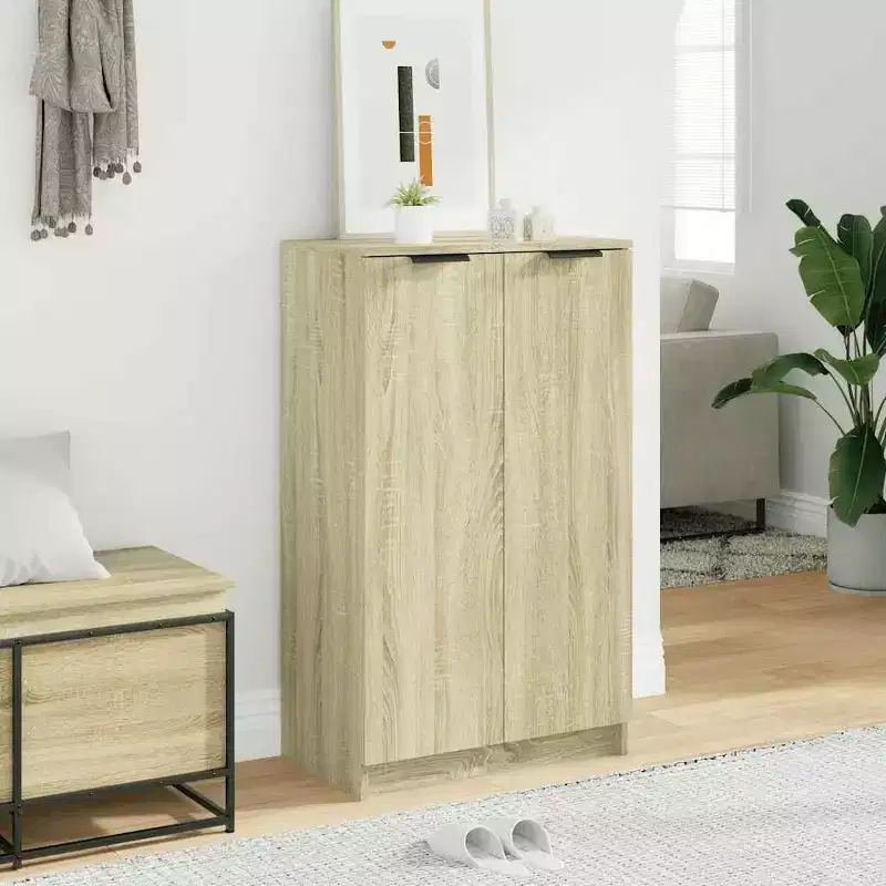 vidaXL Shoe Cabinet Sonoma Oak Engineered Wood Medium Shoe Cabinet