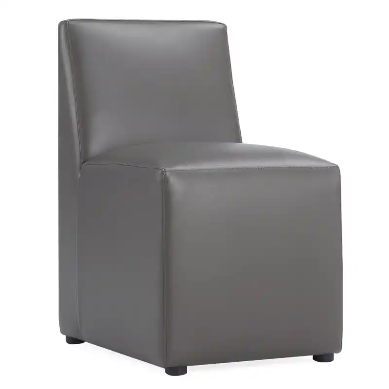 Modern Square Faux Leather Dining Chair