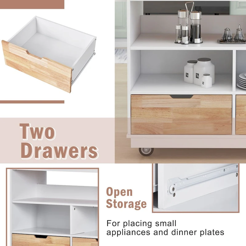 Two-sided Kitchen island Cart