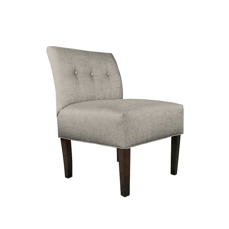 MJL Furniture Obsession Button Tufted Accent Chair in Brownstone (AS IS)