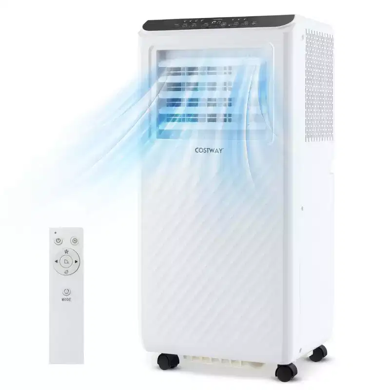 Costway 6500 BTU(10000 BTU ASHRAE) Portable Air Conditioner 3 -in-1 Air Cooler Dehumidifier Fan 24H Timer