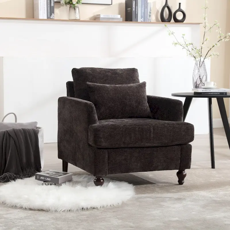 Wooden Frame Armchair, Modern Accent Chair Lounge Chair