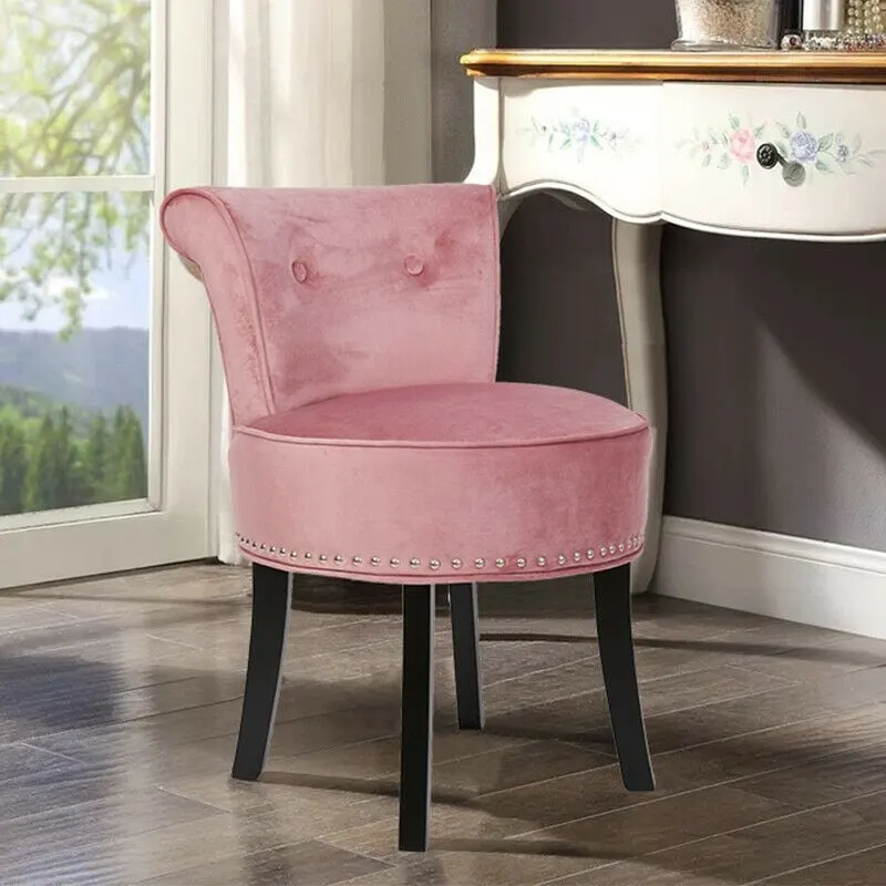 27.5 Tall Solid Wood Vanity Stool Chair - 27.5 H X 19 W X 11.8 D
