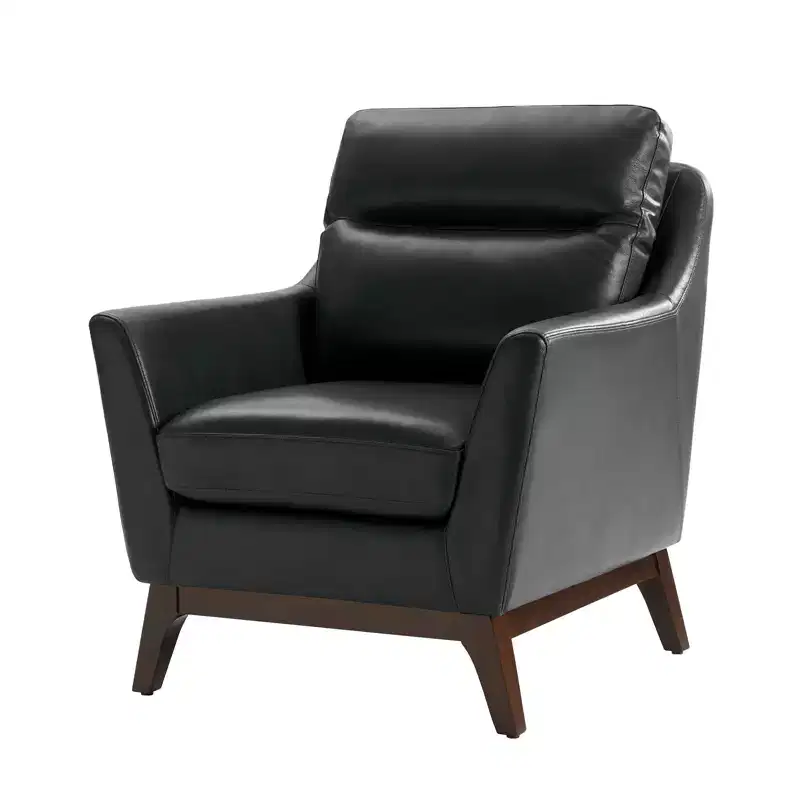 Numitor Mid-Century Mordern Genuine Leather Armchair| HULALA HOME