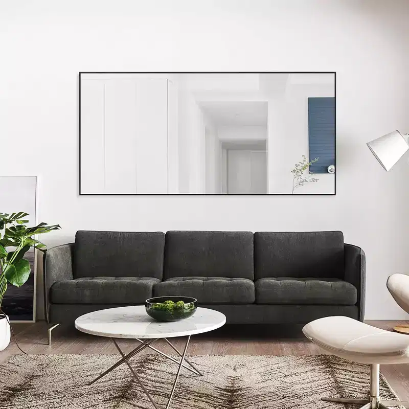 Dovelina 71x32 Black Framed Oversized Floor Mirror Full Length Mirror