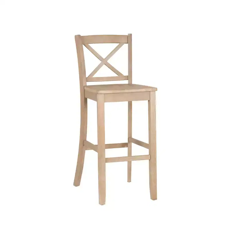 Linon Torino Wash X Back Counter Height Barstool Gray