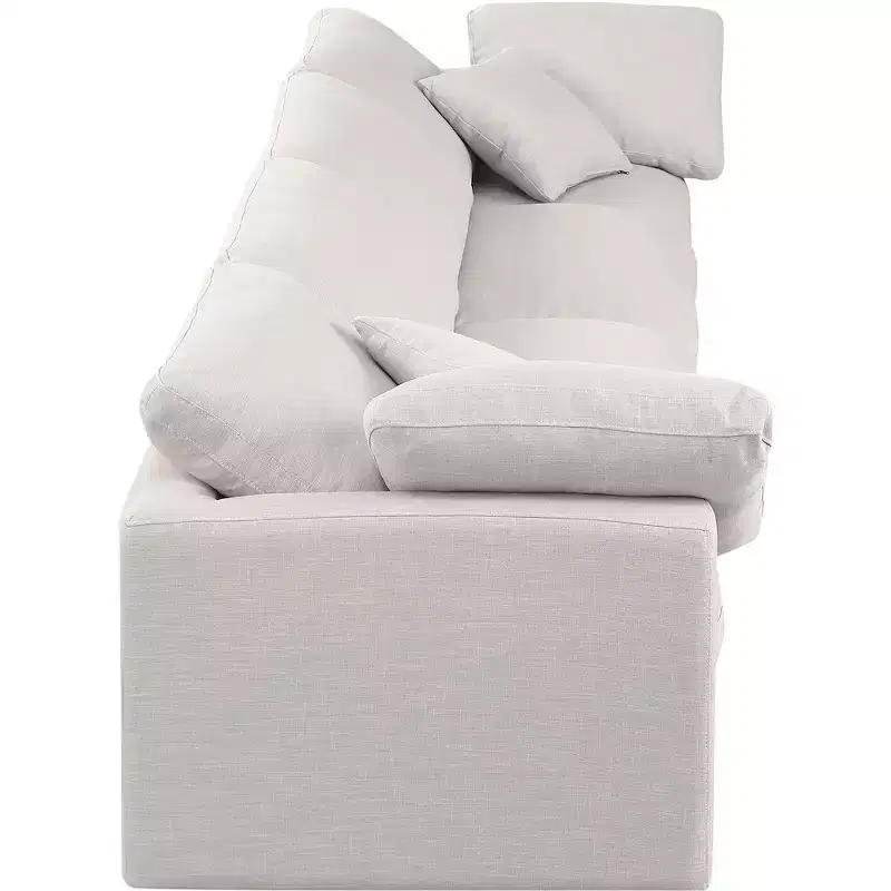 Meridian Furniture Indulge Linen Textured Fabric Modular Sofa