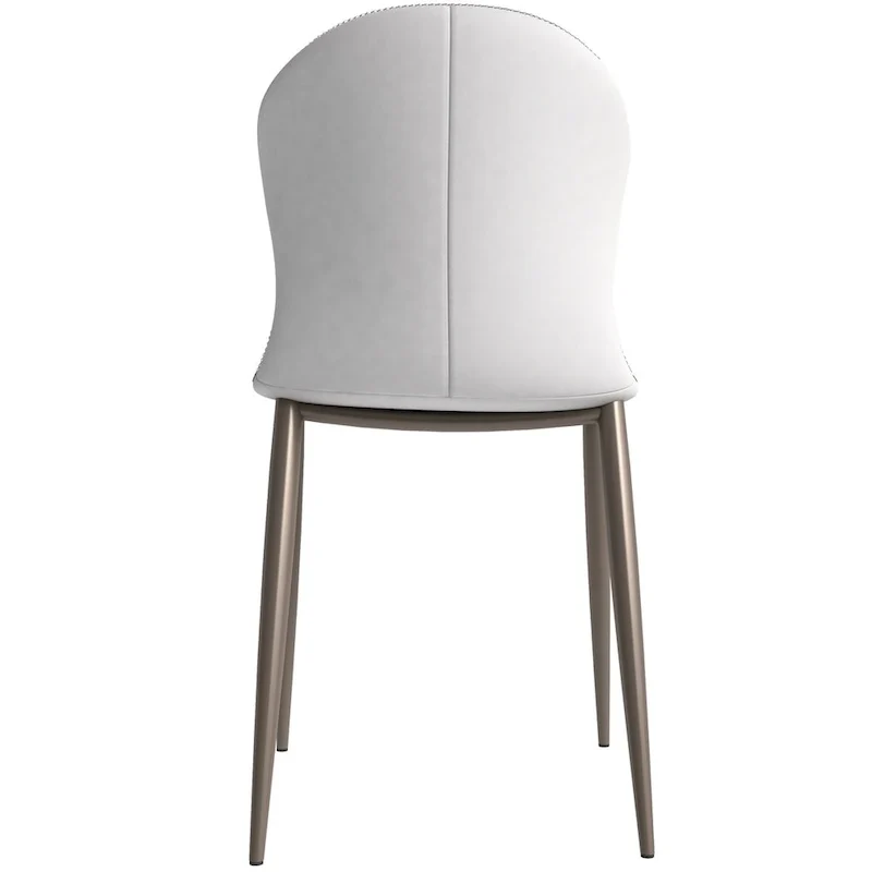 Mosaic Modern Upholstered Fabric Dining Chair with Metal Legs by LeisureMod