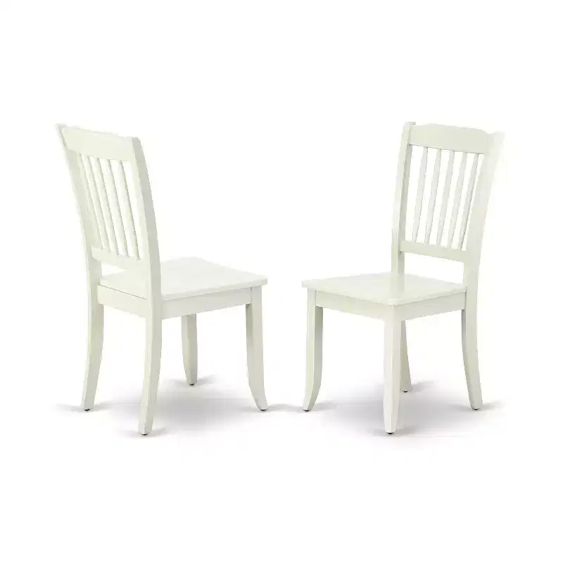 HomeStock 6 Piece Dining Set Modern Linen White
