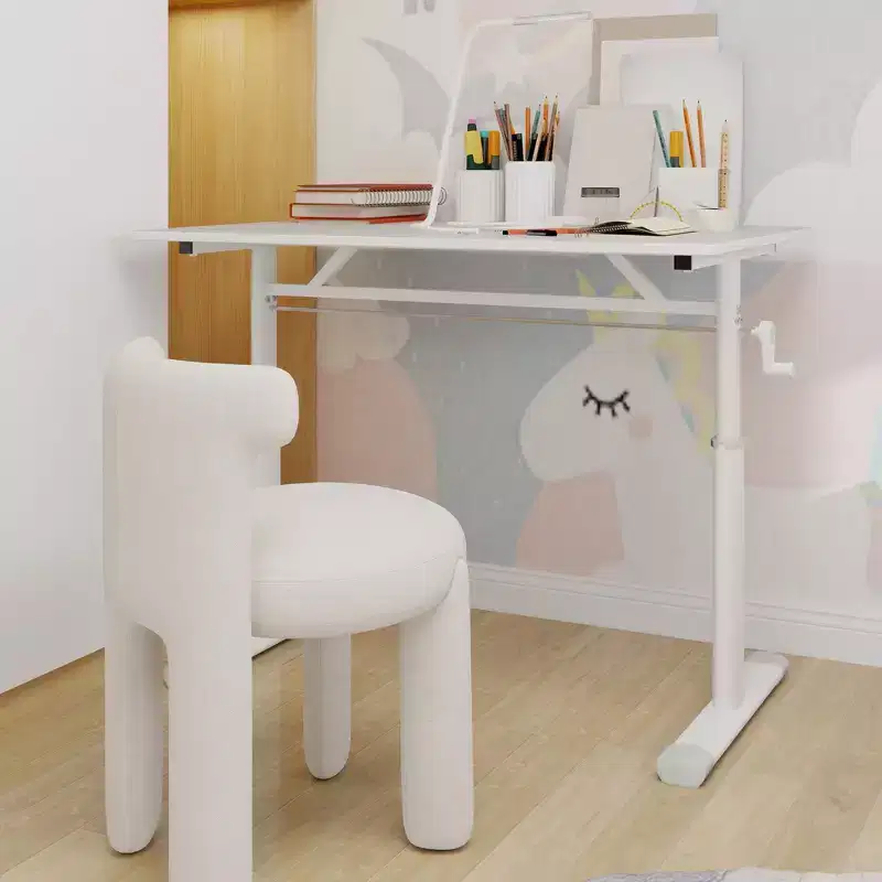 Height-Adjustable Small Desk, Multi-Purpose Writing Desk for Living Room, Office, Classroom