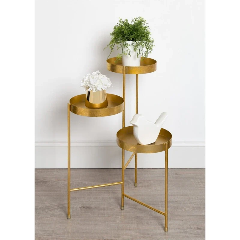 Metal 3-tier Modern Plant Stand - 16x21x30