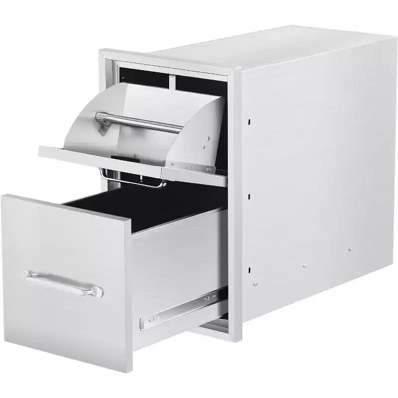 Acekool 16 Triple Kitchen Drawers with Paper Towel Holder