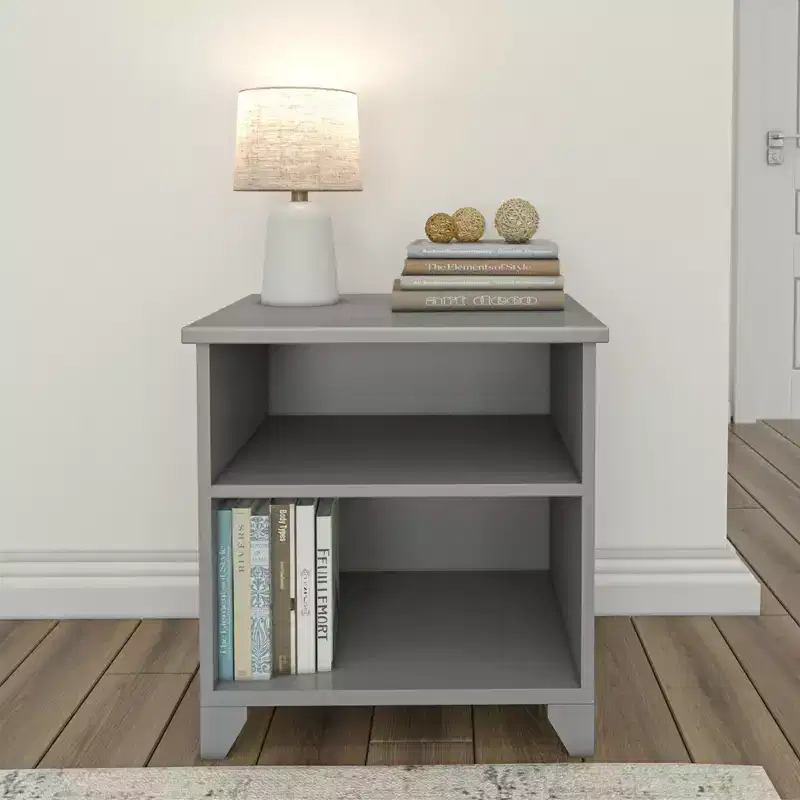 Plank+Beam Solid Wood Nightstand with Shelves