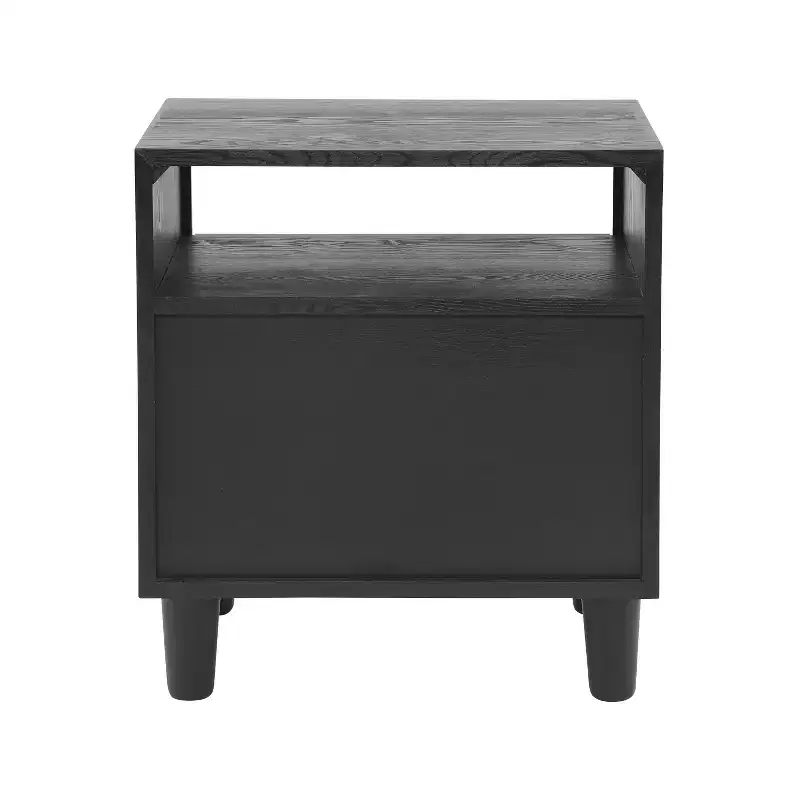 Ramona Modern Nightstand with 2 Drawers and Open Shelf