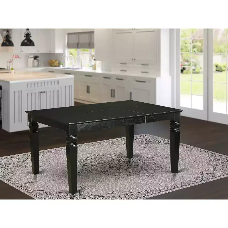 HomeStock on Rectangular Dining Table with 18 in butterfly Leaf