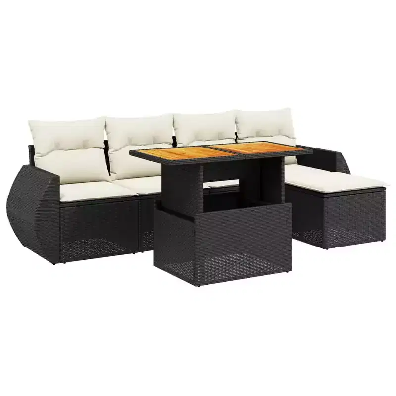 vidaXL Patio Furniture Set - Modular Outdoor Sofa with Cushions