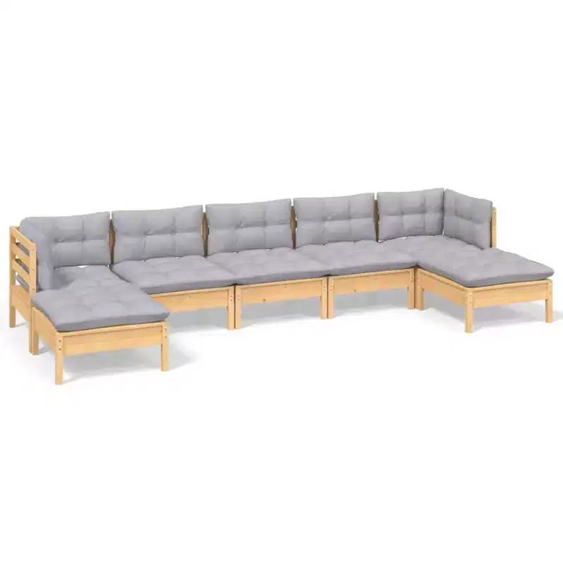 vidaXL Modular Patio Lounge Set with Cushions in Various Colors