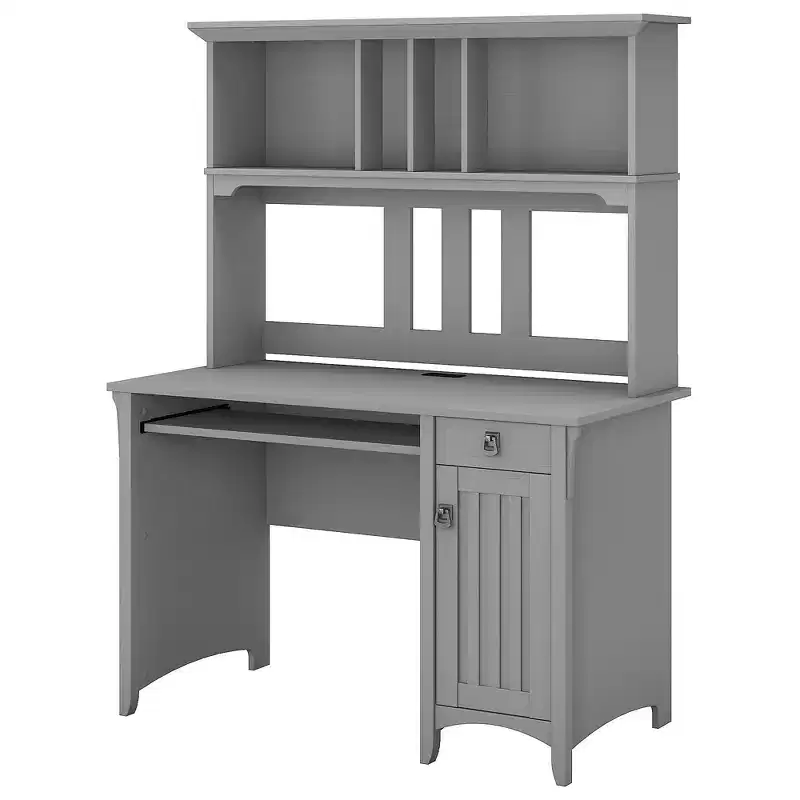 Computer Desk with Hutch Gray