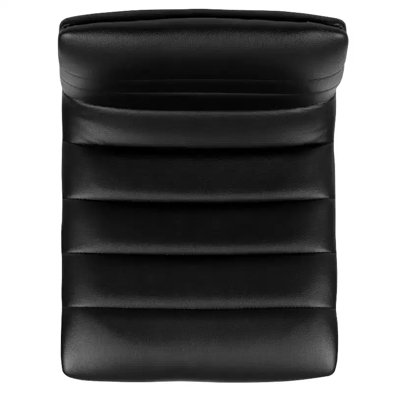 Emma and Oliver Coti Modern Channel Tufted Upholstered Height Adjustable Mid-Back Stool and Pedestal Base with Footrest